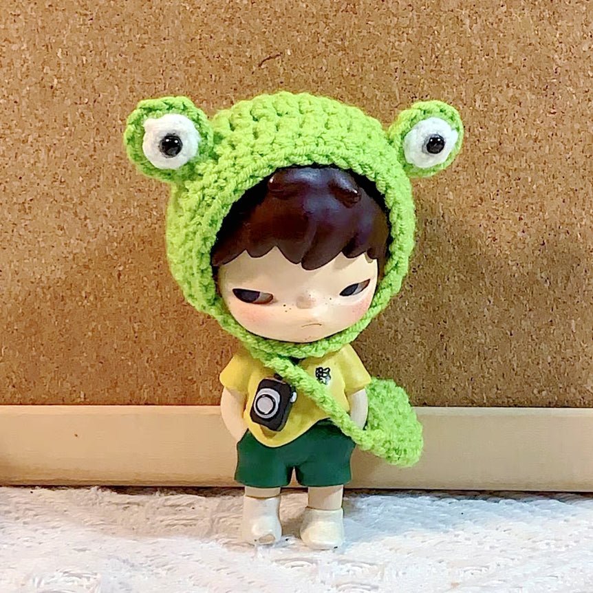 Art Toy Familia - Doll Cloth Loomlet Toppers For Hirono - 083 Frog Hat + Bag Cloth Only No Doll