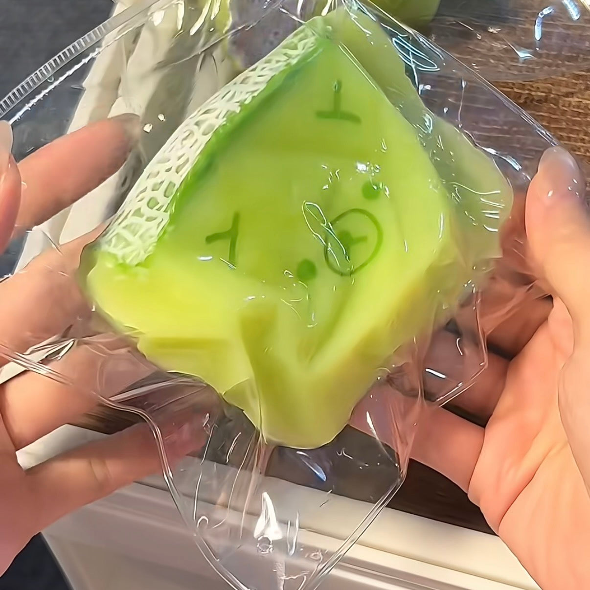 Honeydew Melon Slice Bear Taba Squishy - Buttery Soft 170g