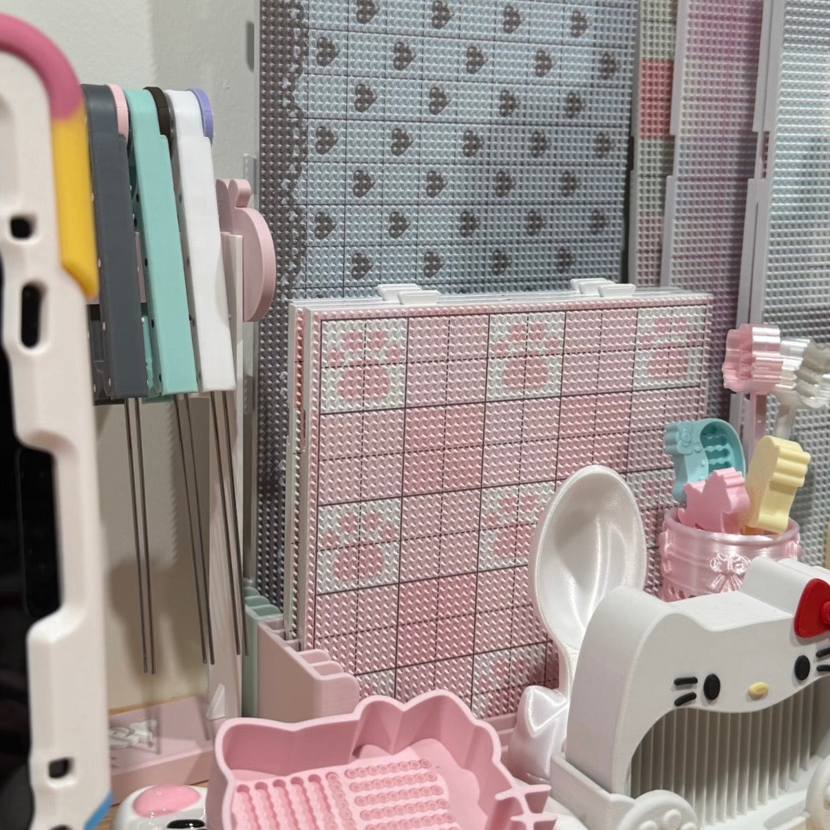 5-Layer Pastel Storage Box for 52-Peg Perler Bead Boards