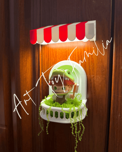 Art Toy Familia - Doll Balcony Fridge Magnet Blindbox Display - 144 Fridge Magnet Only No Doll White Ver.