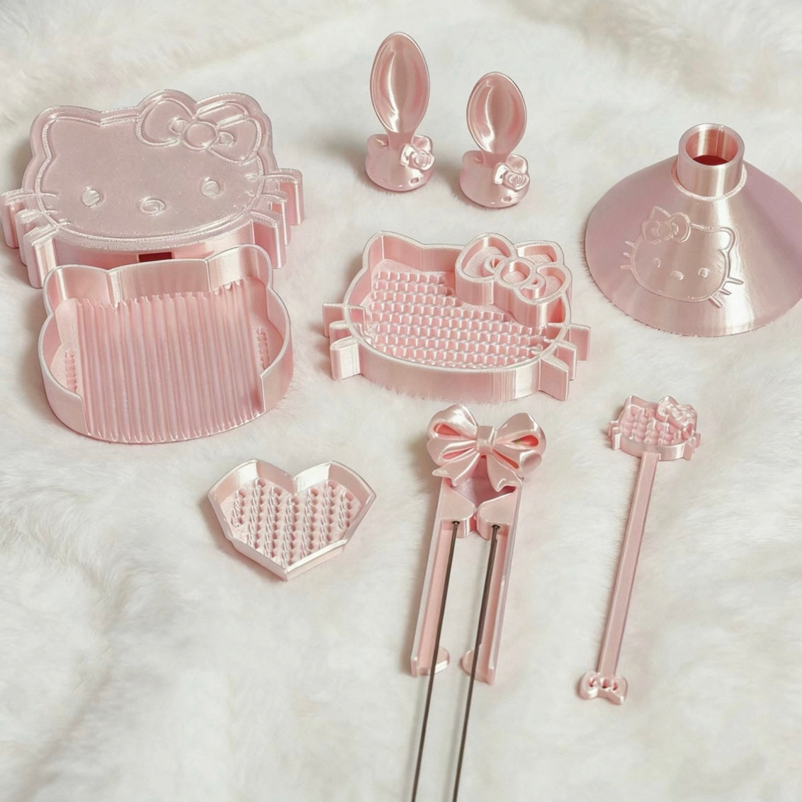 Kitty Perler Bead Tool Kit – 8-Piece 3D Printed Set
