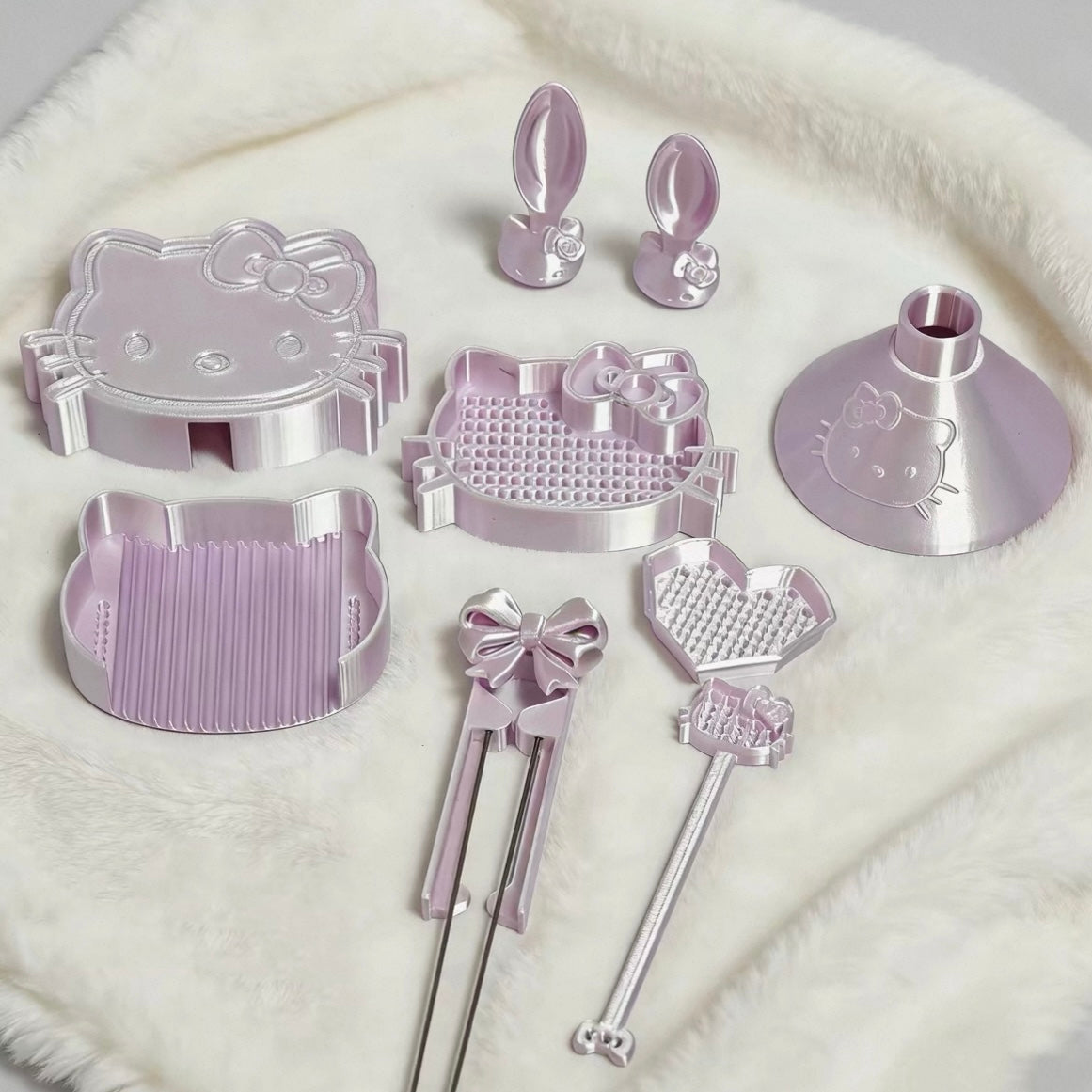 Kitty Perler Bead Tool Kit – 8-Piece 3D Printed Set
