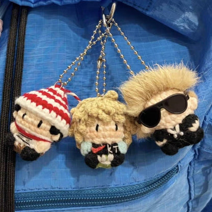 Art Toy Familia - Cortis Martin Seonghyeon Keonho Juhoon James Inspired Handmade Crochet Doll, Kpop Chibi Amigurumi Doll Keychain Gift, C008 Sunglasses Martin