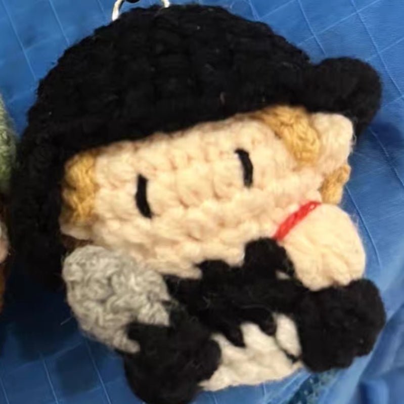 Art Toy Familia - Cortis Martin Seonghyeon Keonho Juhoon James Inspired Handmade Crochet Doll, Kpop Chibi Amigurumi Doll Keychain Gift, C008 Black Hat Seonghyeon