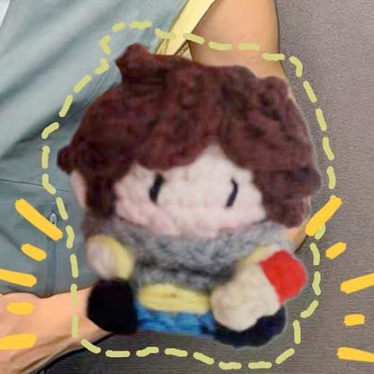 Art Toy Familia - Cortis Martin Seonghyeon Keonho Juhoon James Inspired Handmade Crochet Doll, Kpop Chibi Amigurumi Doll Keychain Gift, C008 Gray Seonghyeon