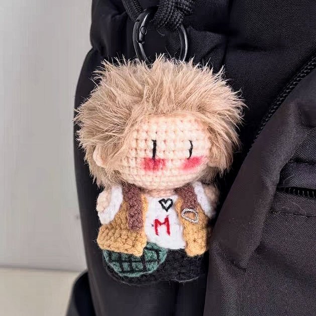 Art Toy Familia - Cortis Martin Handmade Crochet Doll, Kpop Chibi Amigurumi Doll Keychain Gift, C009 Off - White