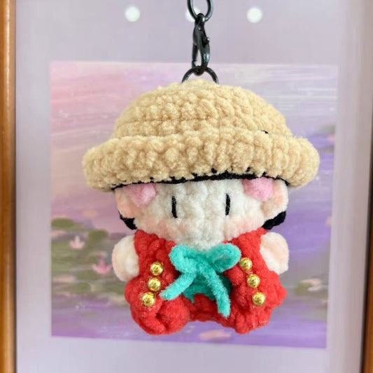 Art Toy Familia - Bigbang G - Dragon Crochet Doll Keychain, Kpop Handmade Chibi Amigurumi Doll Gift, C010 Red Suit
