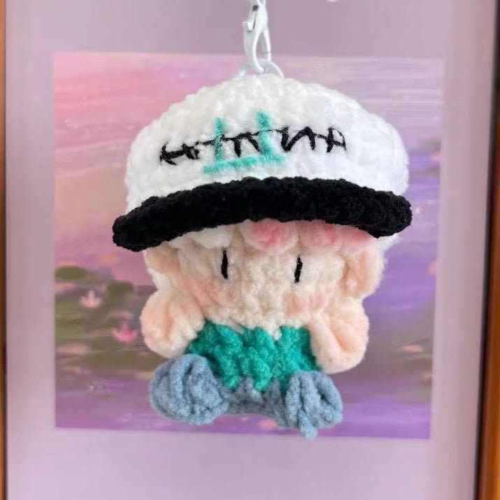 Art Toy Familia - Bigbang G - Dragon Crochet Doll Keychain, Kpop Handmade Chibi Amigurumi Doll Gift, C010 Mushroom