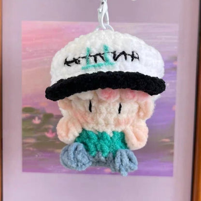 Art Toy Familia - Bigbang G - Dragon Crochet Doll Keychain, Kpop Handmade Chibi Amigurumi Doll Gift, C010 Mushroom