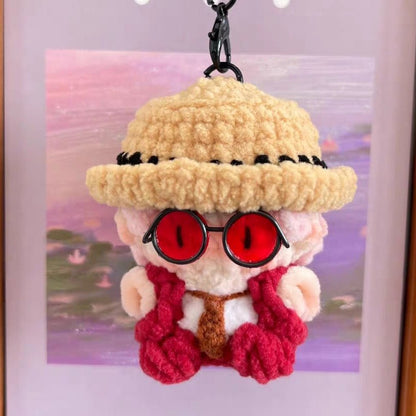 Art Toy Familia - Bigbang G - Dragon Crochet Doll Keychain, Kpop Handmade Chibi Amigurumi Doll Gift, C010 Burgundy Suit
