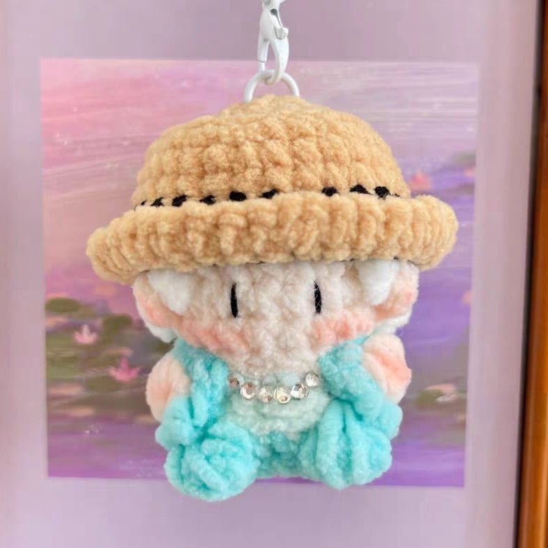Art Toy Familia - Bigbang G - Dragon Crochet Doll Keychain, Kpop Handmade Chibi Amigurumi Doll Gift, C010 Mint Green