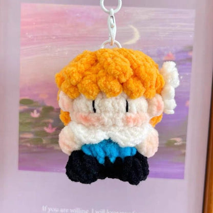 Art Toy Familia - Bigbang G - Dragon Crochet Doll Keychain, Kpop Handmade Chibi Amigurumi Doll Gift, C010 Orange