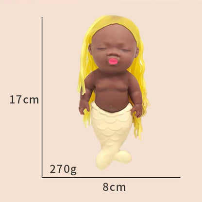 [Mermaid] Natasha Baby Stress Relief Toy – 14cm Long-Hair Mermaid