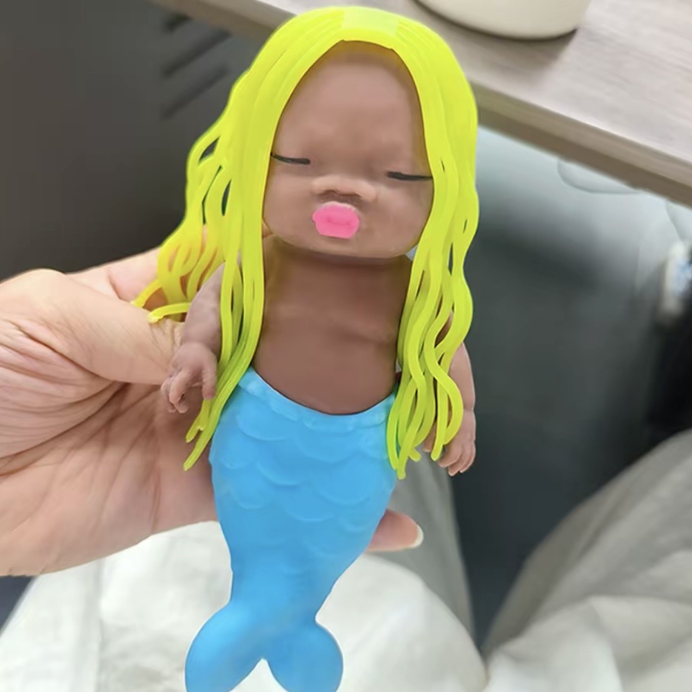 [Mermaid] Natasha Baby Stress Relief Toy – 14cm Long-Hair Mermaid
