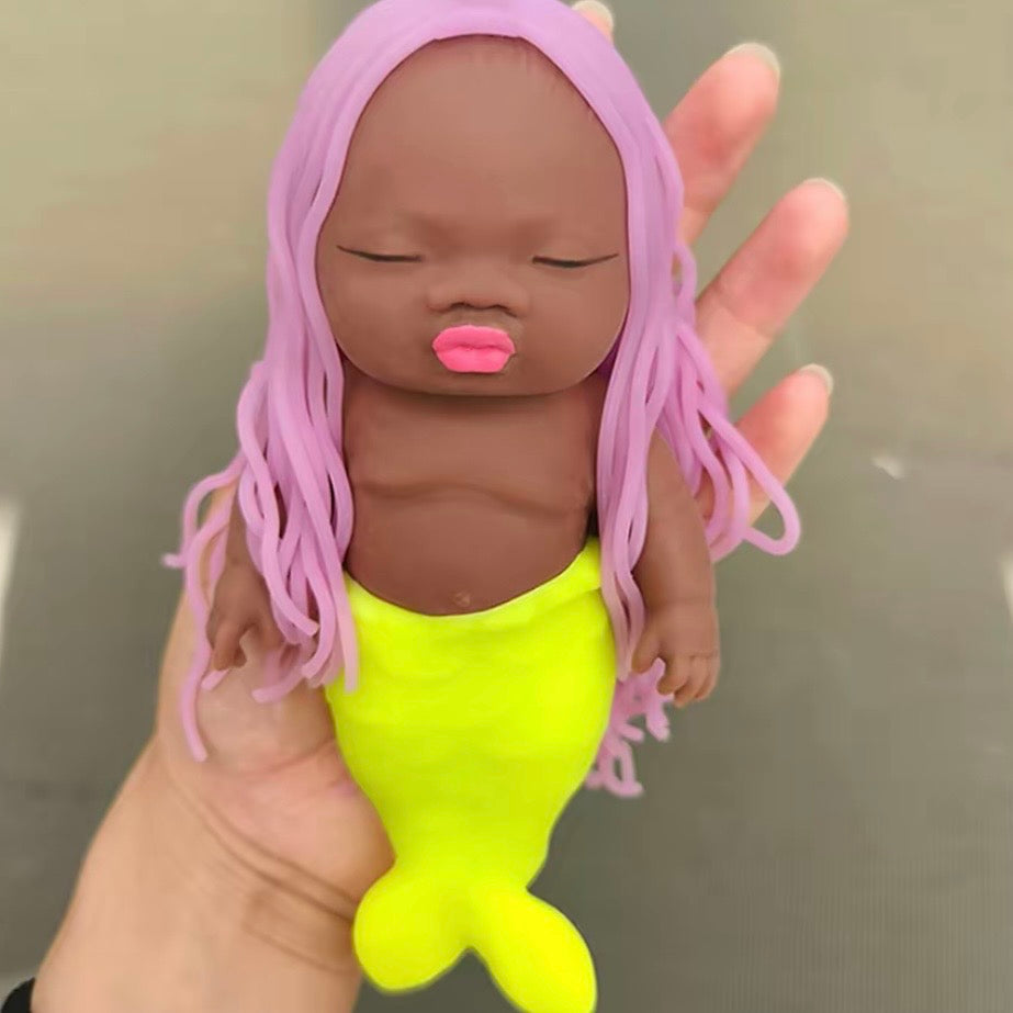 [Mermaid] Natasha Baby Stress Relief Toy – 14cm Long-Hair Mermaid