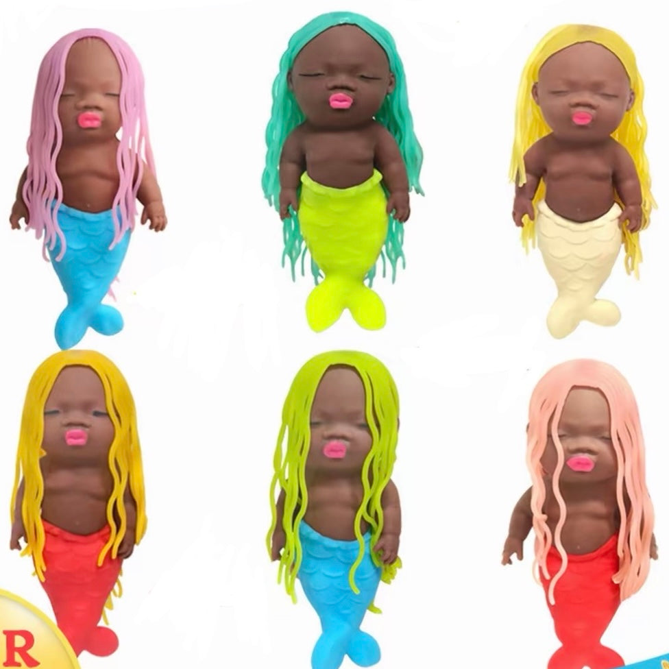[Mermaid] Natasha Baby Stress Relief Toy – 14cm Long-Hair Mermaid