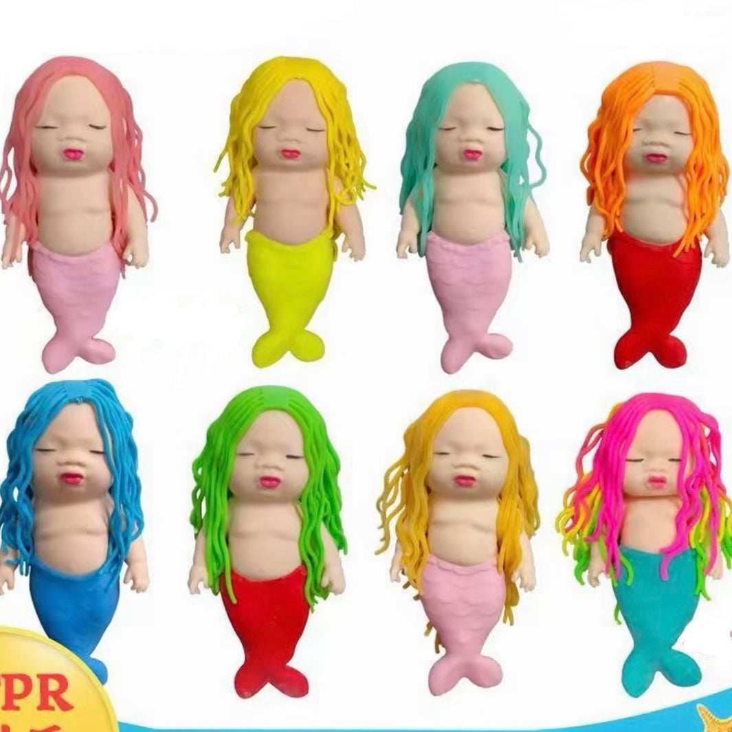 [Mermaid] Natasha Baby Stress Relief Toy – 14cm Long-Hair Mermaid