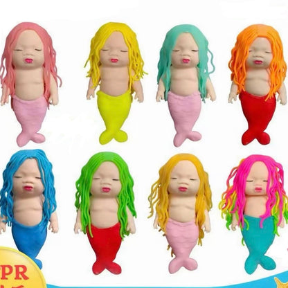 [Mermaid] Natasha Baby Stress Relief Toy – 14cm Long-Hair Mermaid