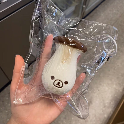 Mushroom Bear Taba Squishy - Buttery Soft 195g
