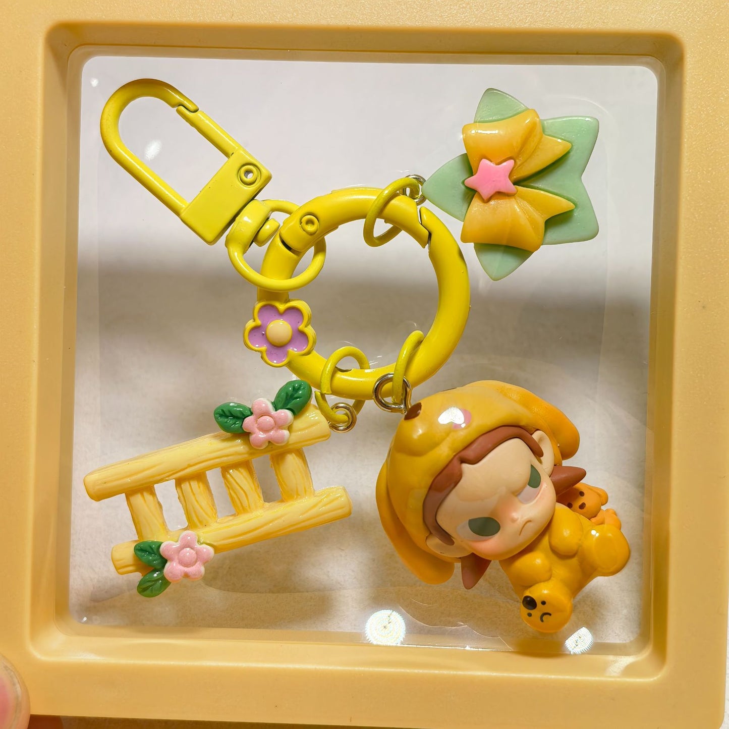 Pop Bean Pajama Party Phone Charm - Lazy Tabby Cat