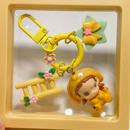 Pop Bean Pajama Party Phone Charm - Lazy Tabby Cat