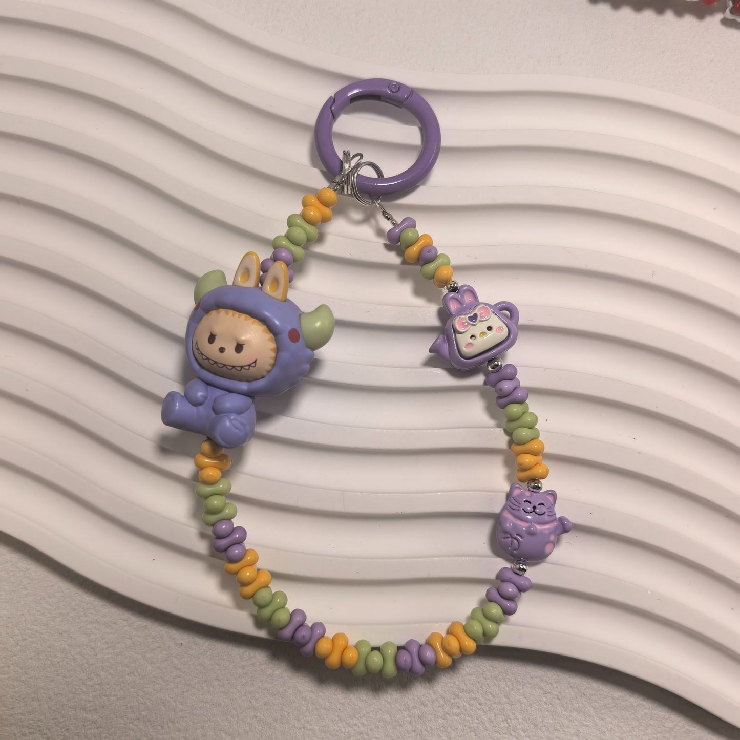 Phone Charm | Pop Bean Alloy Bead Chain Hug Series Pop Mart Figures