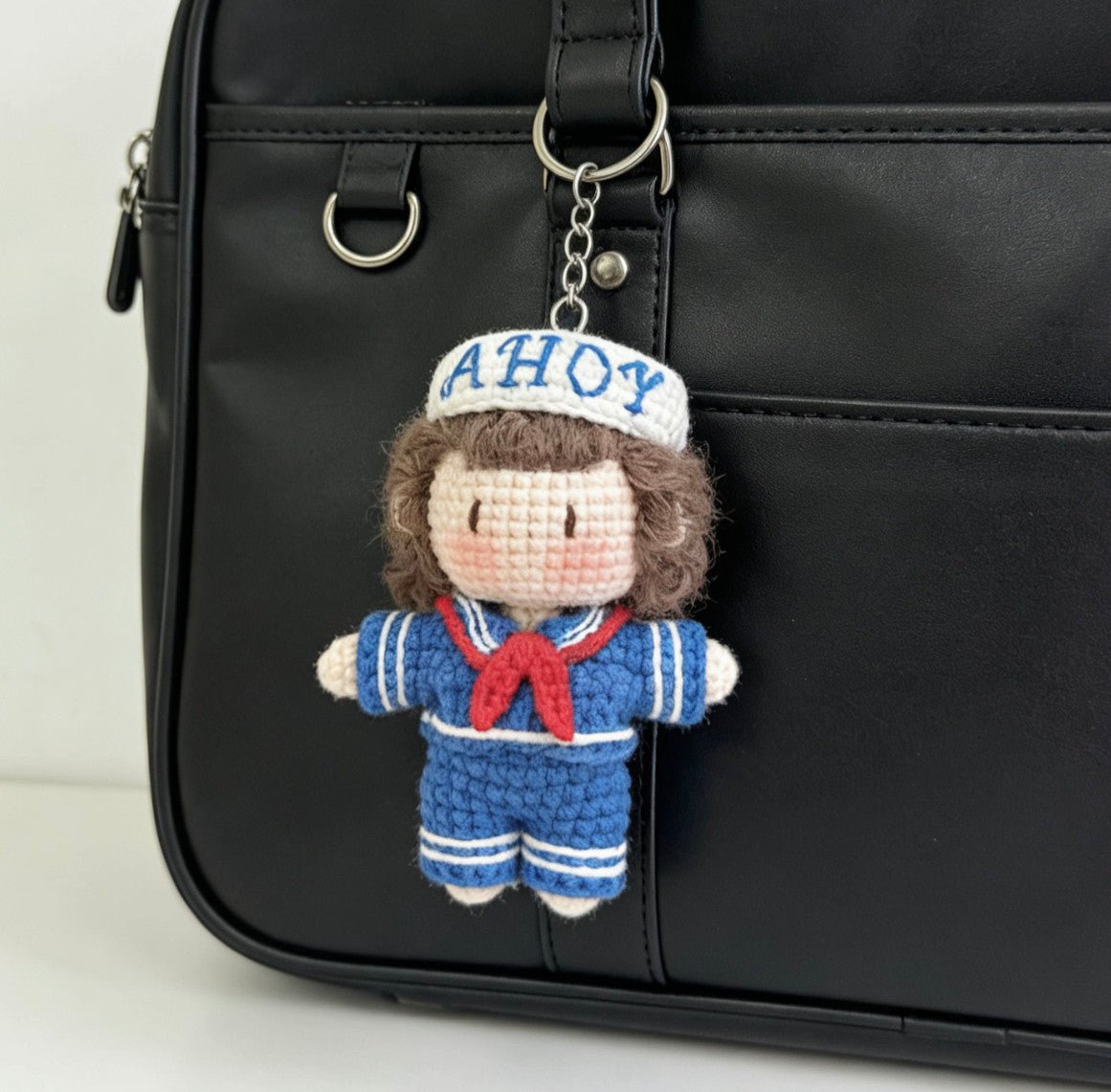 Art Toy Familia - Stranger Things Series Crochet Doll, Chibi Amigurumi Keychain Gift, C012 Steve