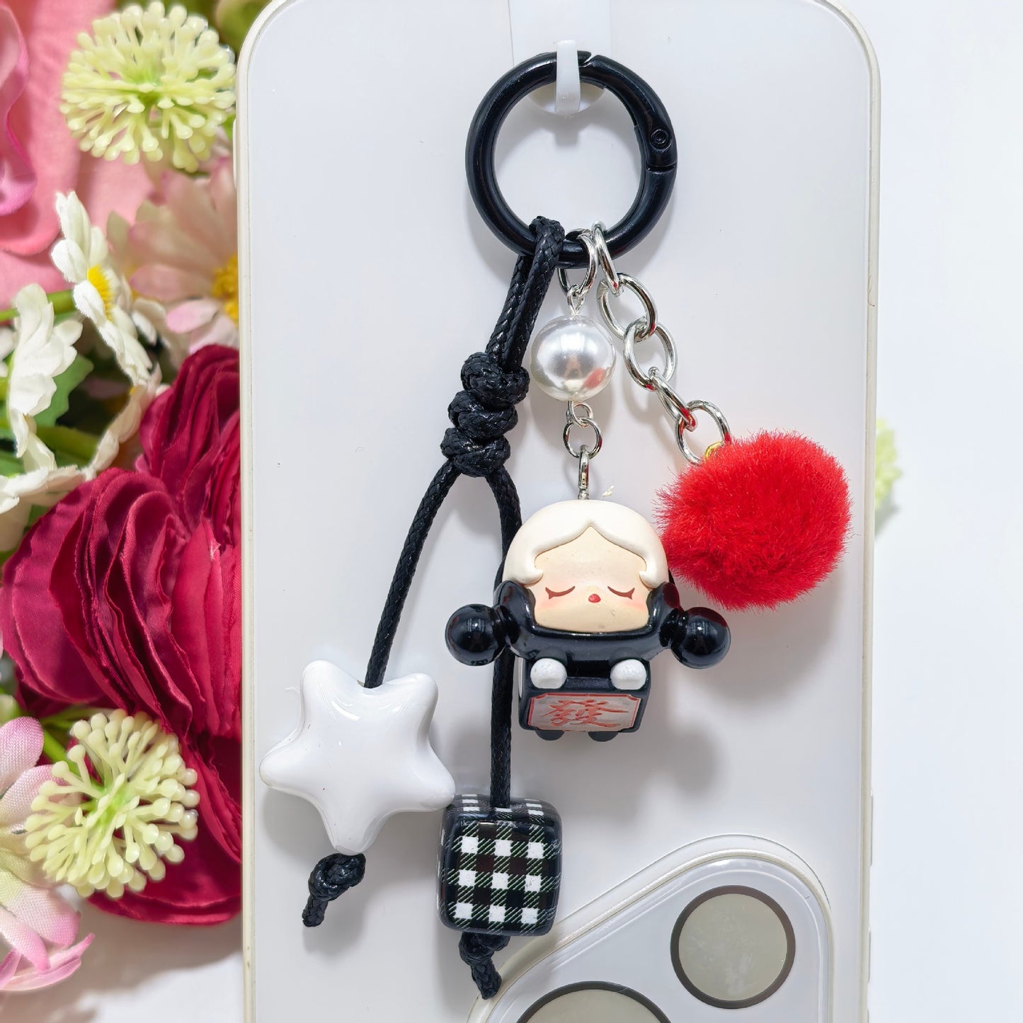 Phone Charm | City Limited Pop Beans Braided Pom-Pom Pendant