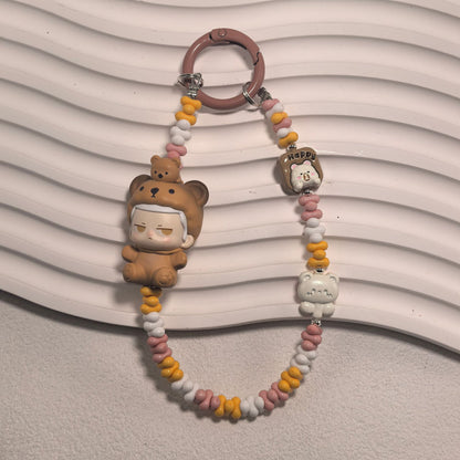 Phone Charm | Pop Bean Alloy Bead Chain Hug Series Pop Mart Figures