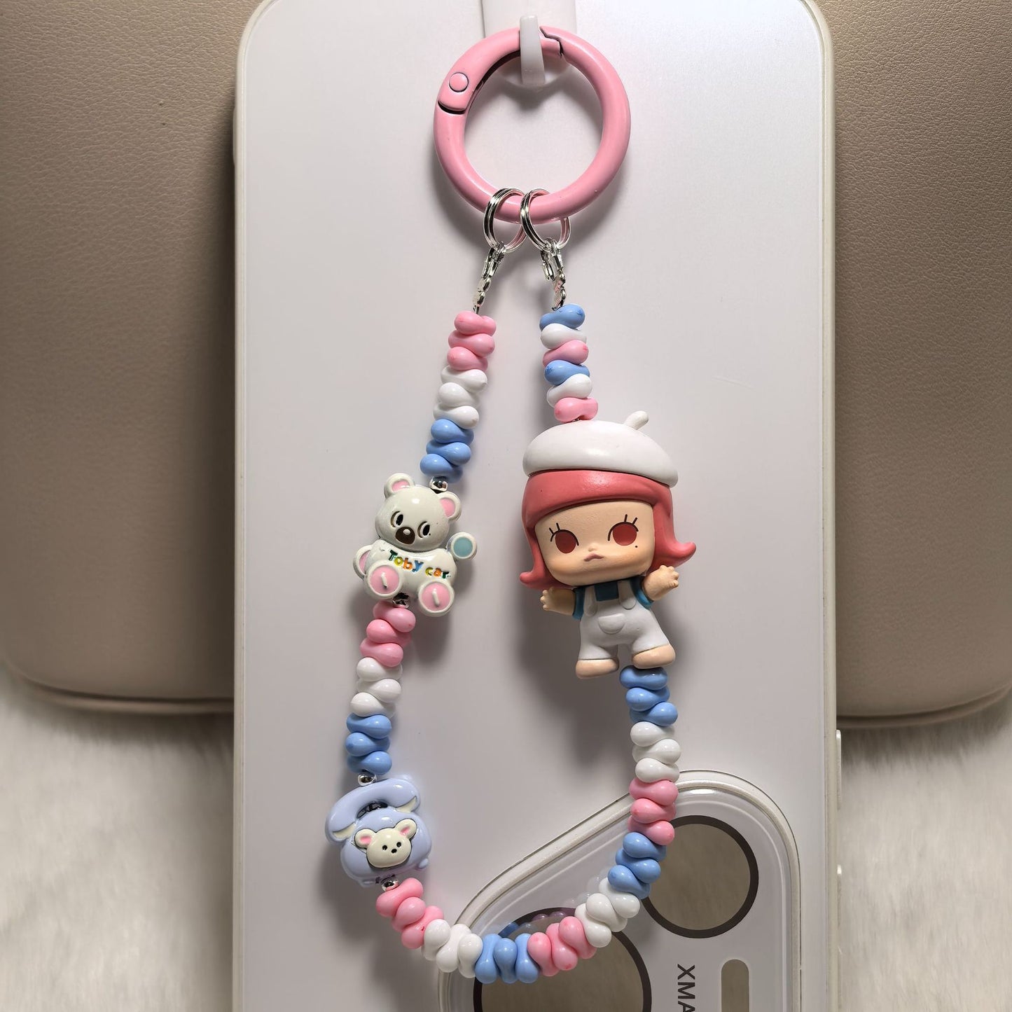 Phone Charm | Pop Bean Alloy Bead Chain Hug Series Pop Mart Figures