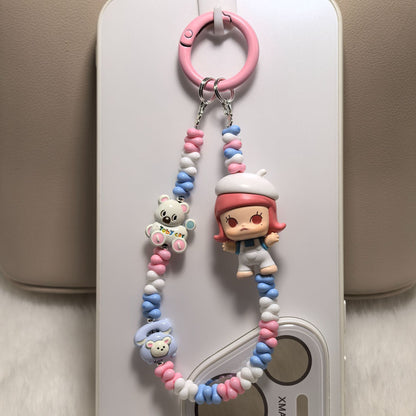 Phone Charm | Pop Bean Alloy Bead Chain Hug Series Pop Mart Figures