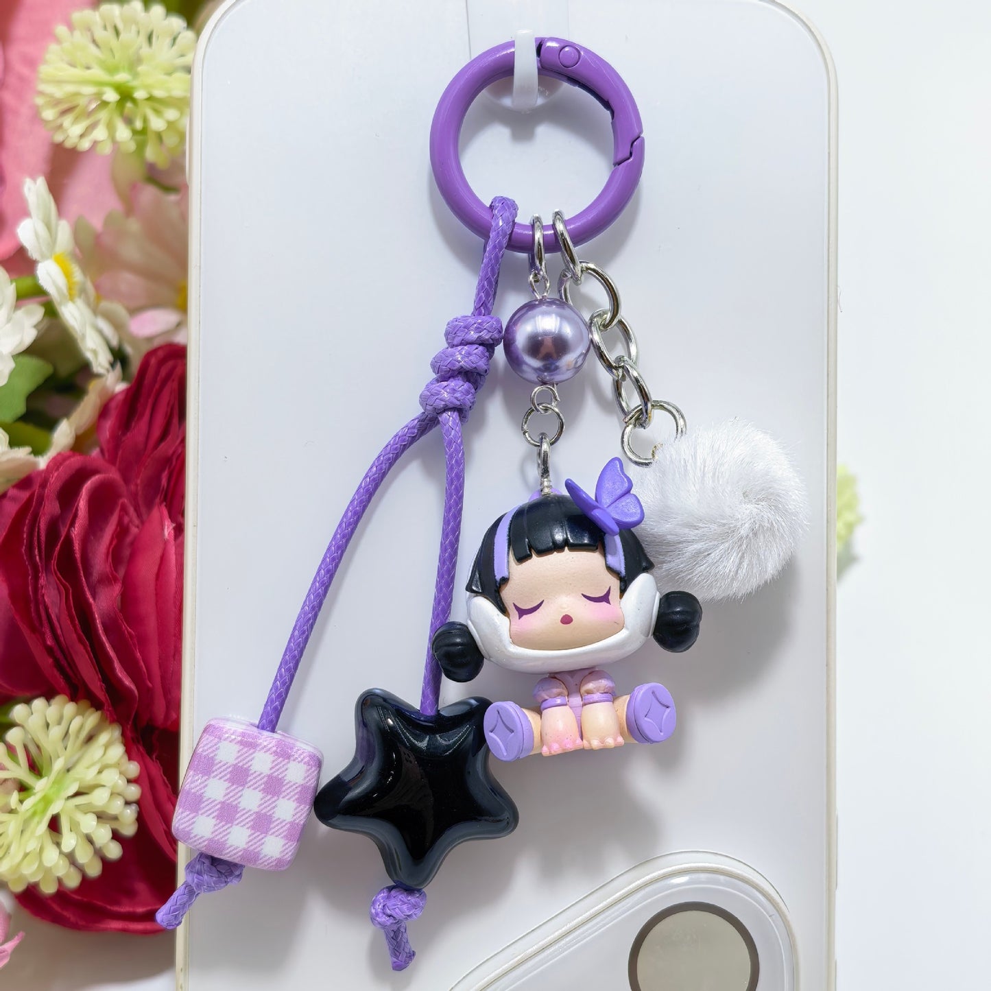Phone Charm | City Limited Pop Beans Braided Pom-Pom Pendant