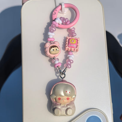 Bracelet Charm | Pop Bean Beaded Chain Pop Mart SKULLPANDA DIMOO MOLLY Figures
