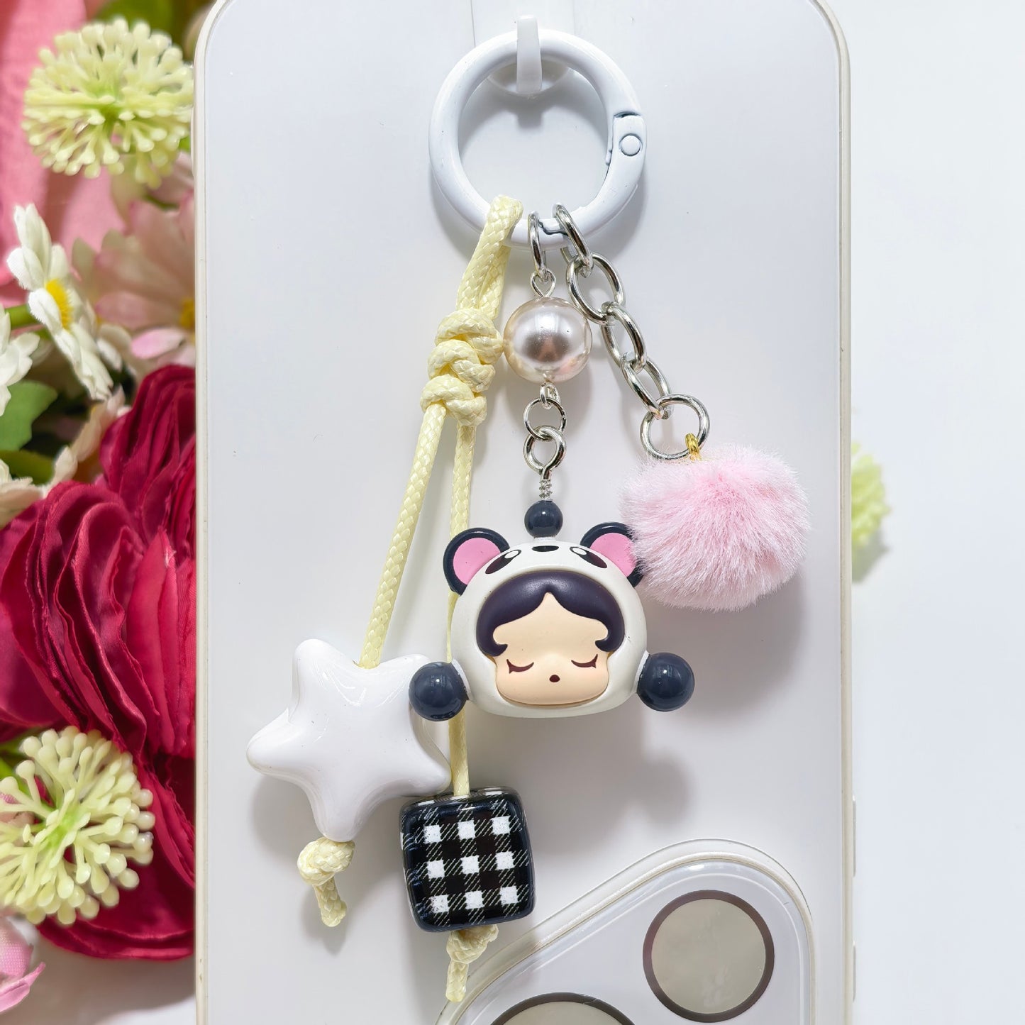 Phone Charm | City Limited Pop Beans Braided Pom-Pom Pendant