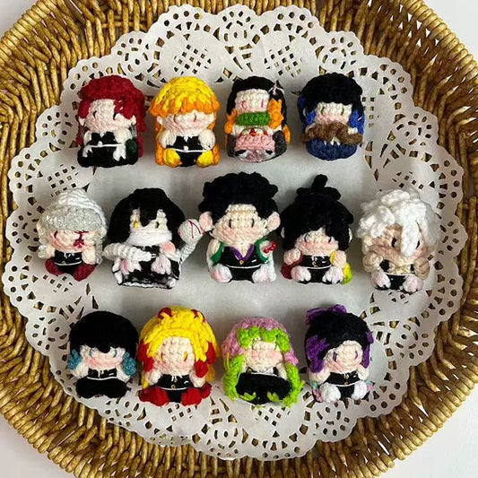 Art Toy Familia - Demon Slayer Crochet Doll, Kimetsu No Yaiba Plush Keychain, Chibi Amigurumi Doll Gift, C013 Kamado Tanjirou