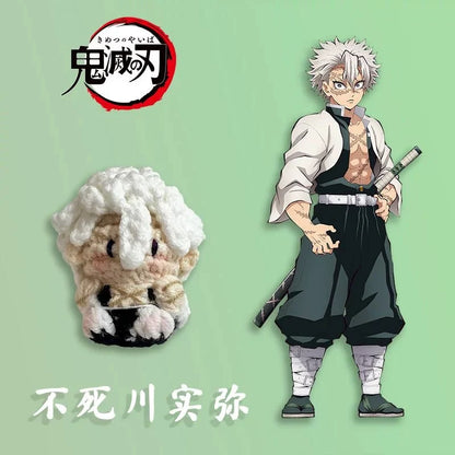 Art Toy Familia - Demon Slayer Crochet Doll, Kimetsu No Yaiba Plush Keychain, Chibi Amigurumi Doll Gift, C013 Shinazugawa Sanemi