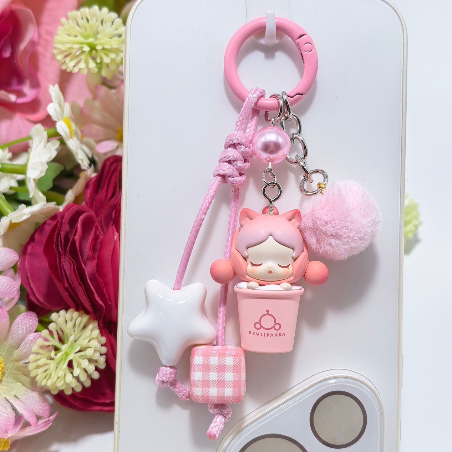 Phone Charm | City Limited Pop Beans Braided Pom-Pom Pendant