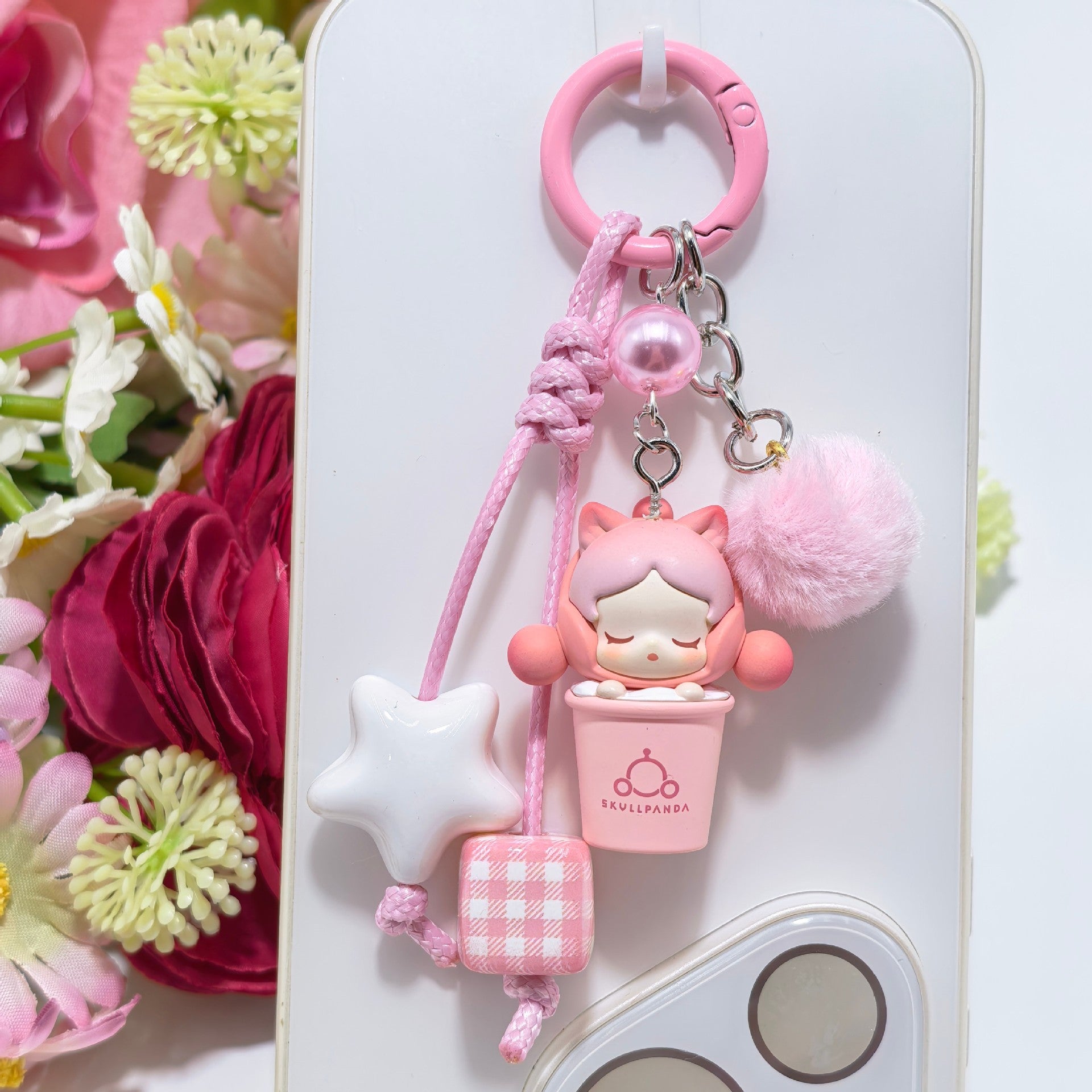 Phone Charm | City Limited Pop Beans Braided Pom-Pom Pendant