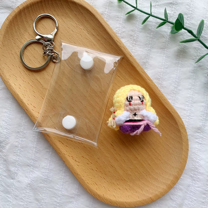 Art Toy Familia - One Piece Handmade Crochet Doll,Chibi Amigurumi Keychain Gift,C015 Hawkins Random Color