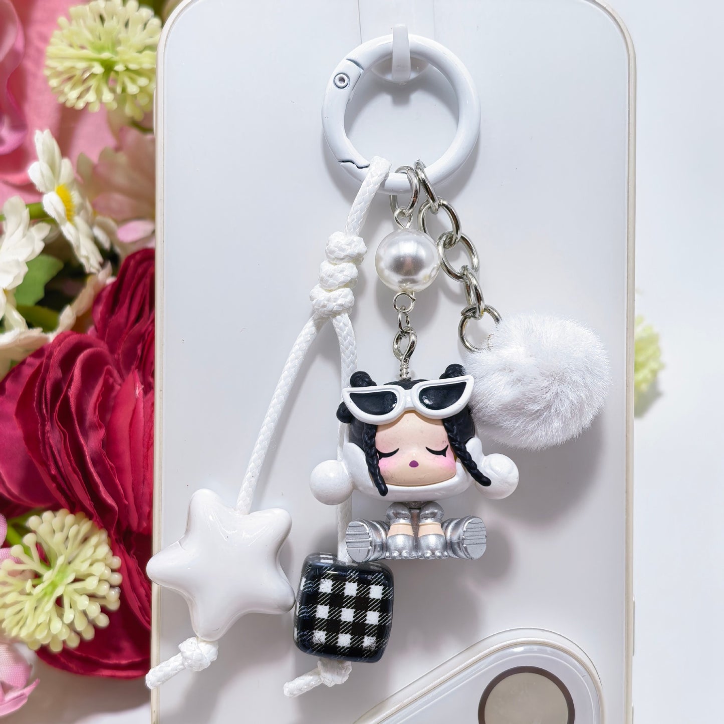 Phone Charm | City Limited Pop Beans Braided Pom-Pom Pendant