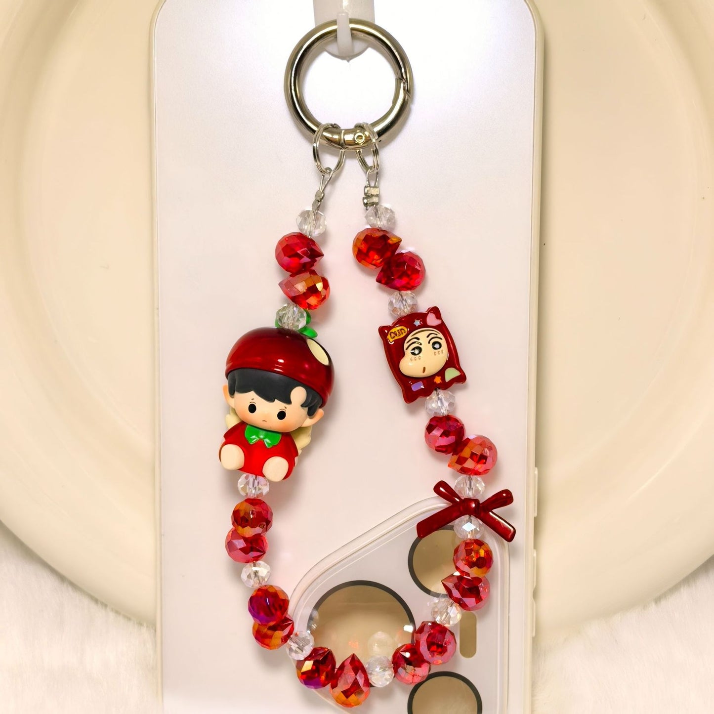 Phone Charm | Pop Bean Crystal Bead Dangling Chain