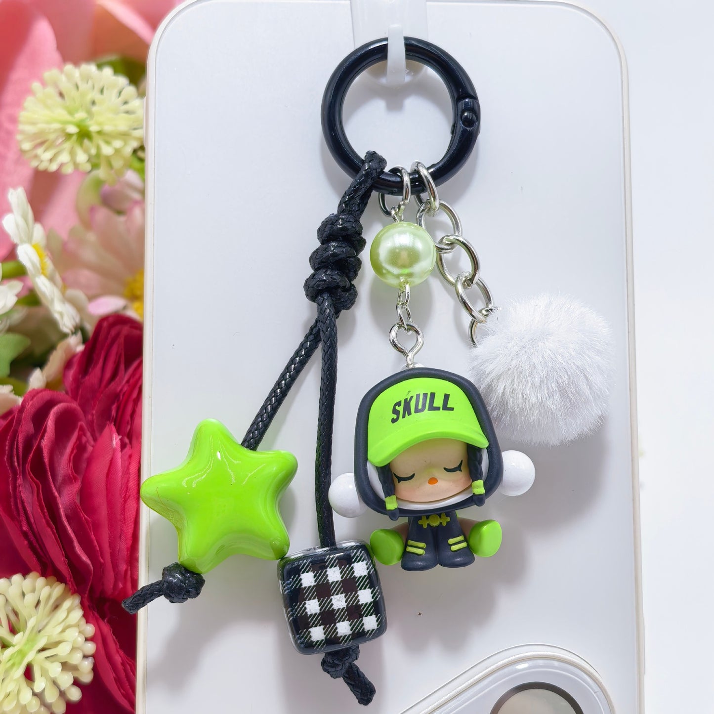 Phone Charm | City Limited Pop Beans Braided Pom-Pom Pendant