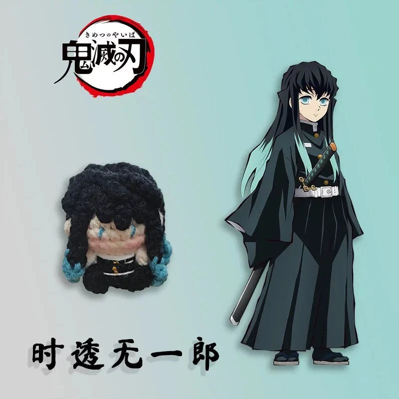 Art Toy Familia - Demon Slayer Crochet Doll, Kimetsu No Yaiba Plush Keychain, Chibi Amigurumi Doll Gift, C013 Tokitou Muichirou