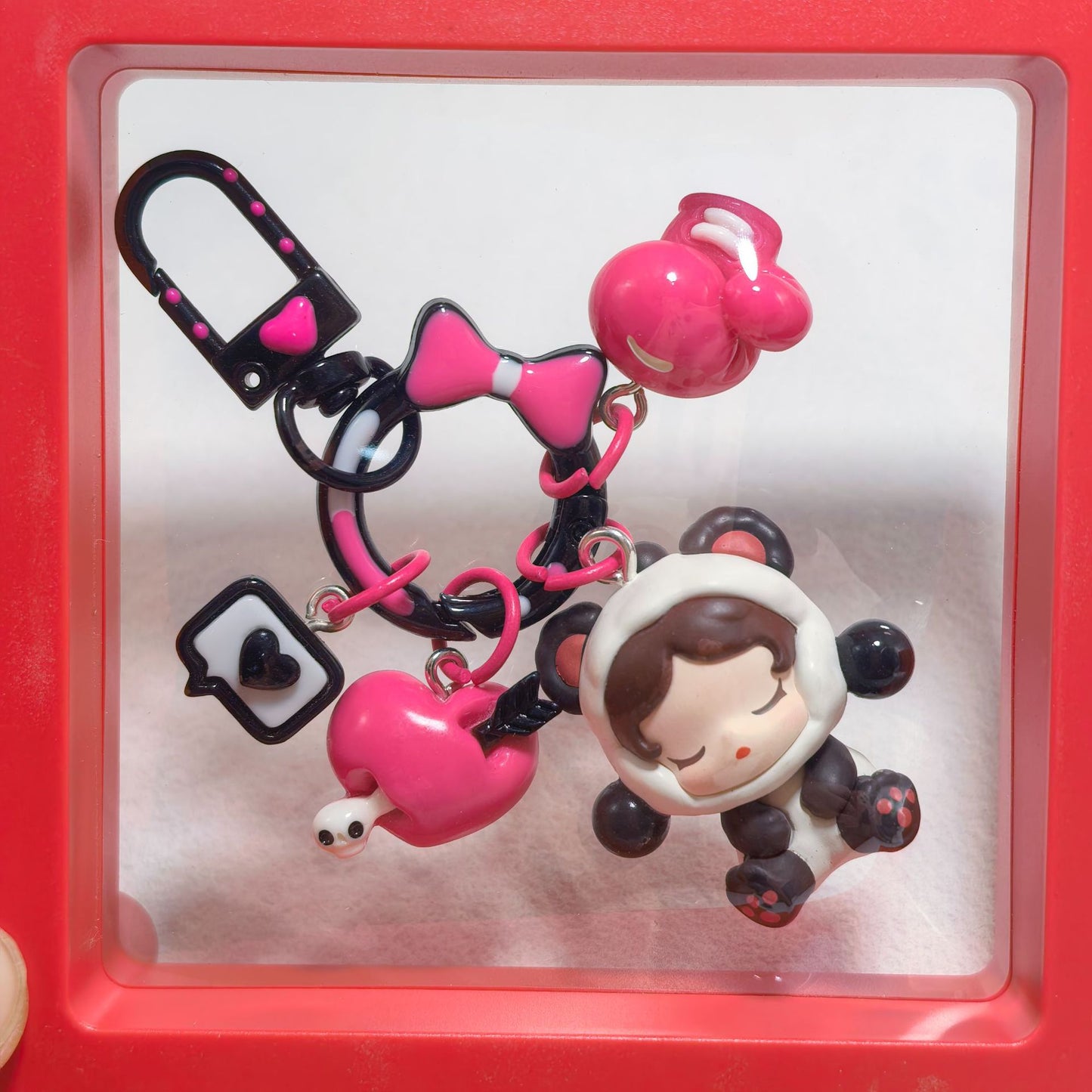 Pop Bean Pajama Party Phone Charm - Panda Sitting