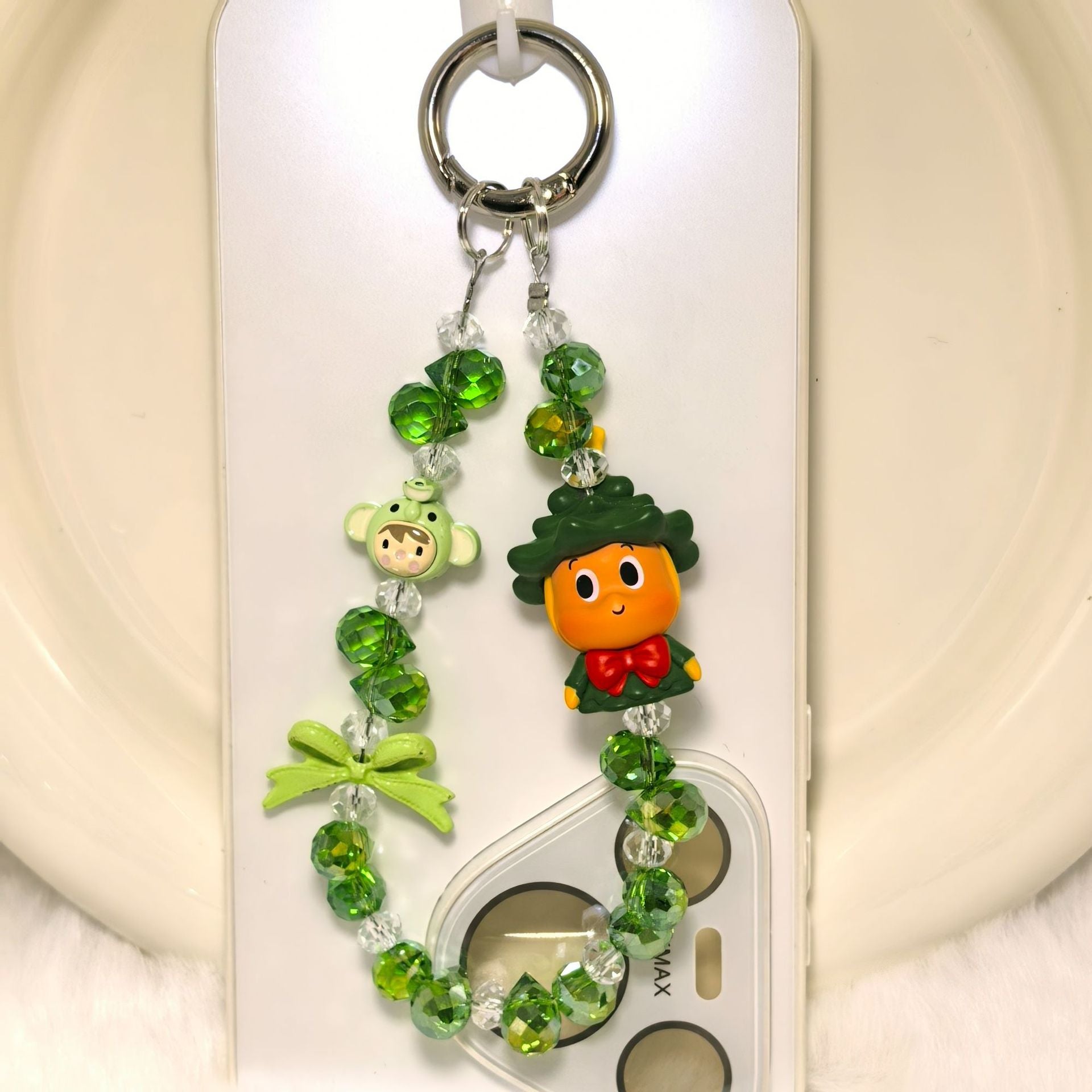 Phone Charm | Pop Bean Crystal Bead Dangling Chain