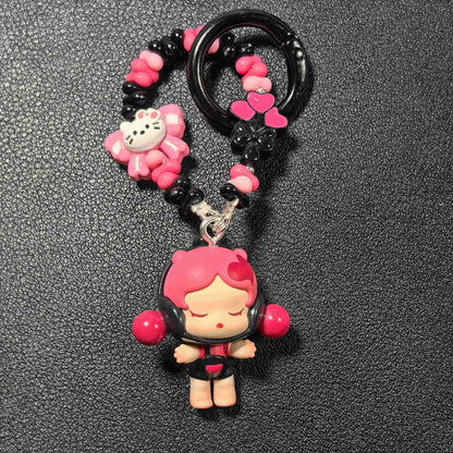 Bracelet Charm | Pop Bean Beaded Chain Pop Mart SKULLPANDA DIMOO MOLLY Figures