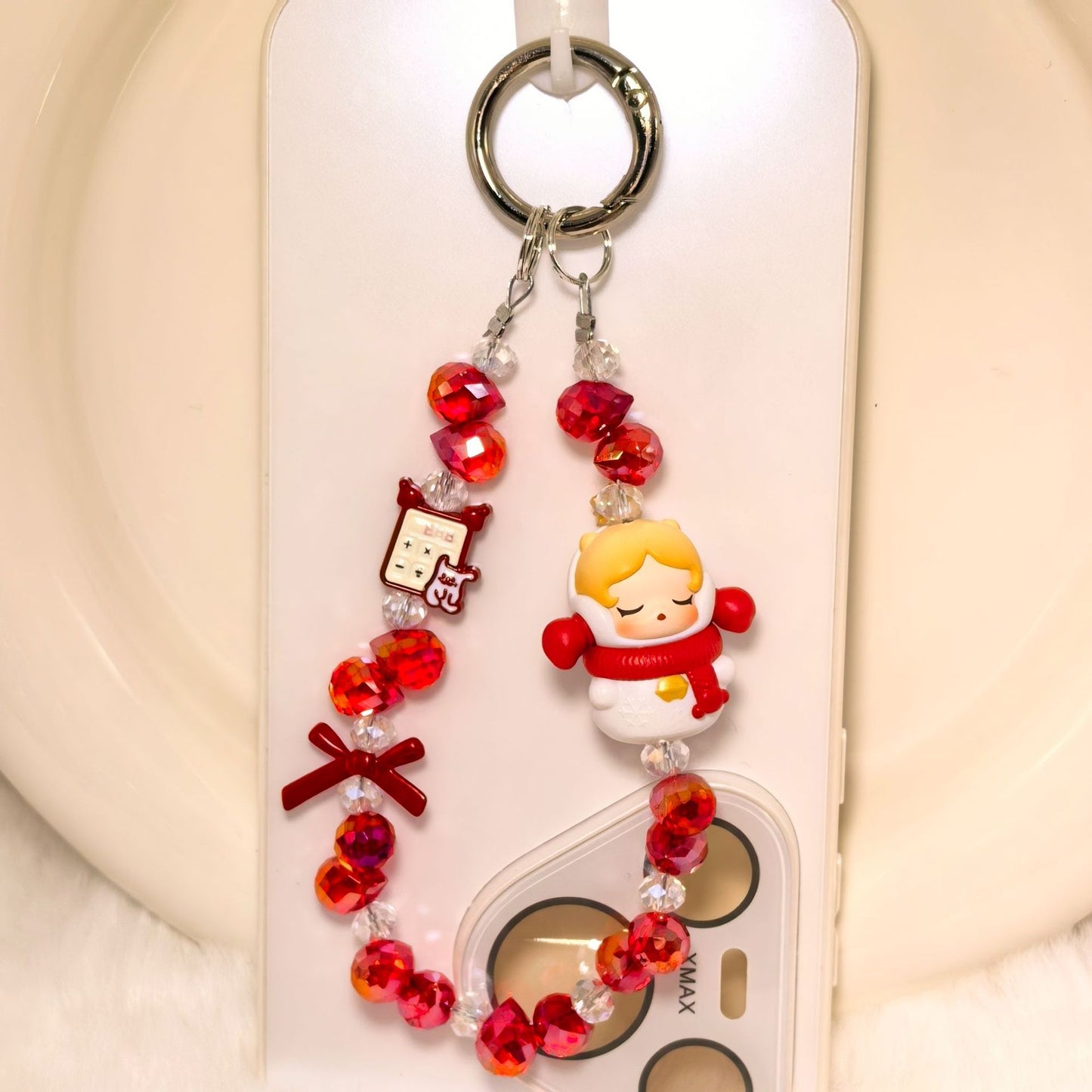 Phone Charm | Pop Bean Crystal Bead Dangling Chain