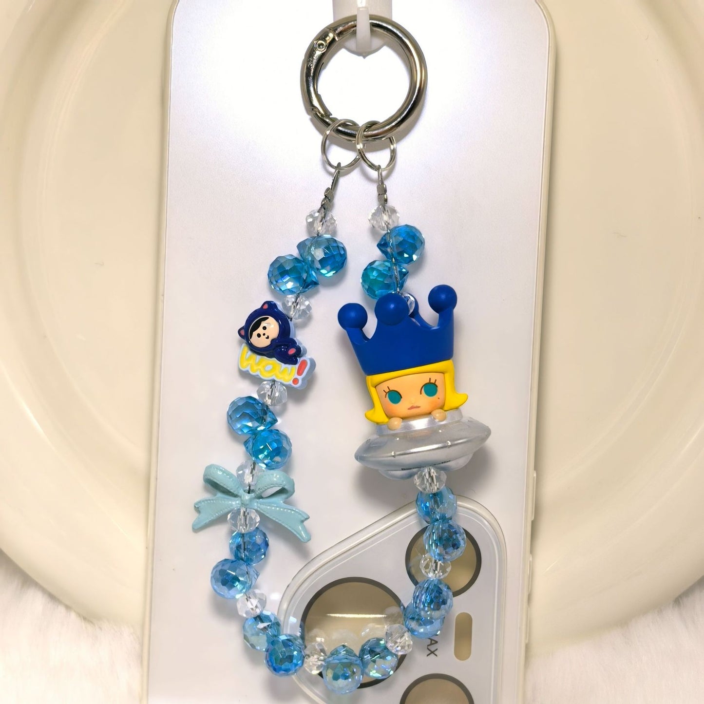 Phone Charm | Pop Bean Crystal Bead Dangling Chain