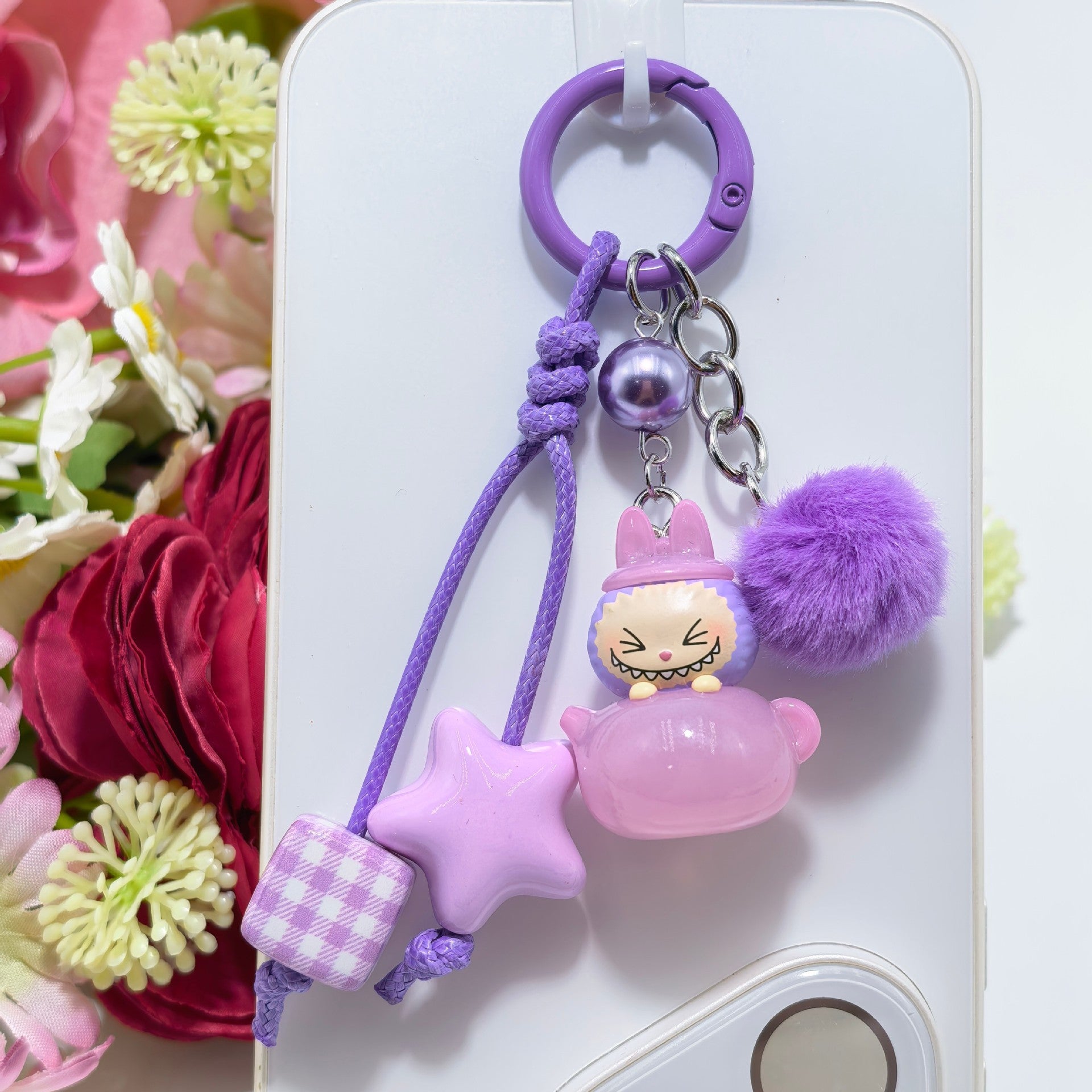 Phone Charm | City Limited Pop Beans Braided Pom-Pom Pendant