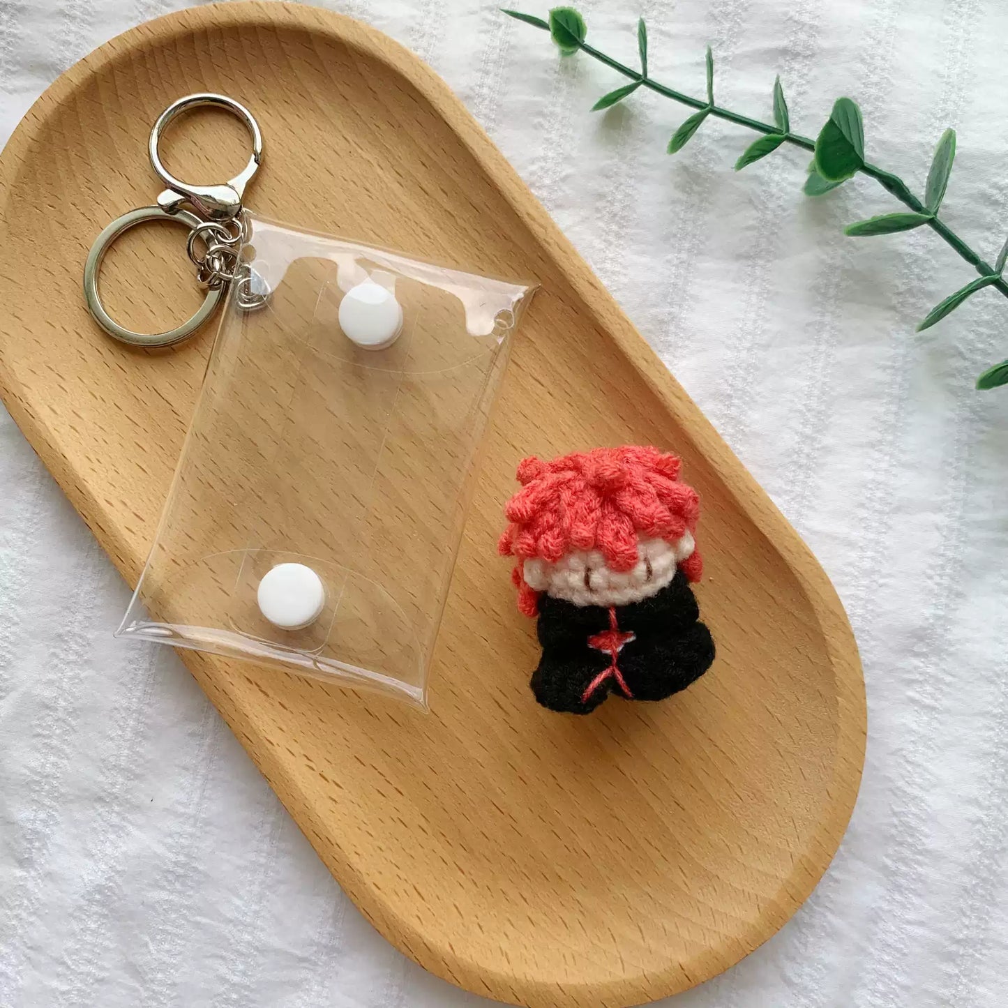 Art Toy Familia - Naruto Mini Crochet Keychain Doll, Chibi Amigurumi Doll Gift, C014 Sasori Random Color